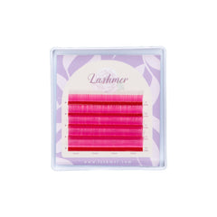 Color Volume lashes Sampler -- PINK Colour (5 lines) - Lashmer
