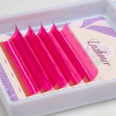 Color Volume lashes Sampler -- PINK Colour (5 lines) - Lashmer