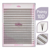 Lashmer 10D Ultra Dark Pointy Narrow Fans (900 Fans) - Lashmer