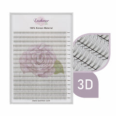 New Promade Fans Pointy System Narrow Fans | Lashmer | C, D Curl--3D - 16 Lines - 640 Fans - Lashmer