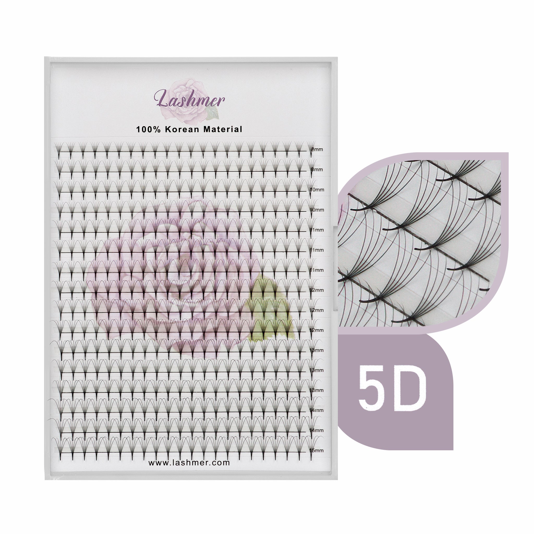 New Promade Fans Pointy System Narrow Fans | Lashmer | C, D Curl--5D - 16 Lines - 352 Fans - Lashmer