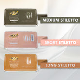 ACOS Soft Gel Nail Tips (Full Tip Coverage) - STILETTO Shape (312pcs/box)