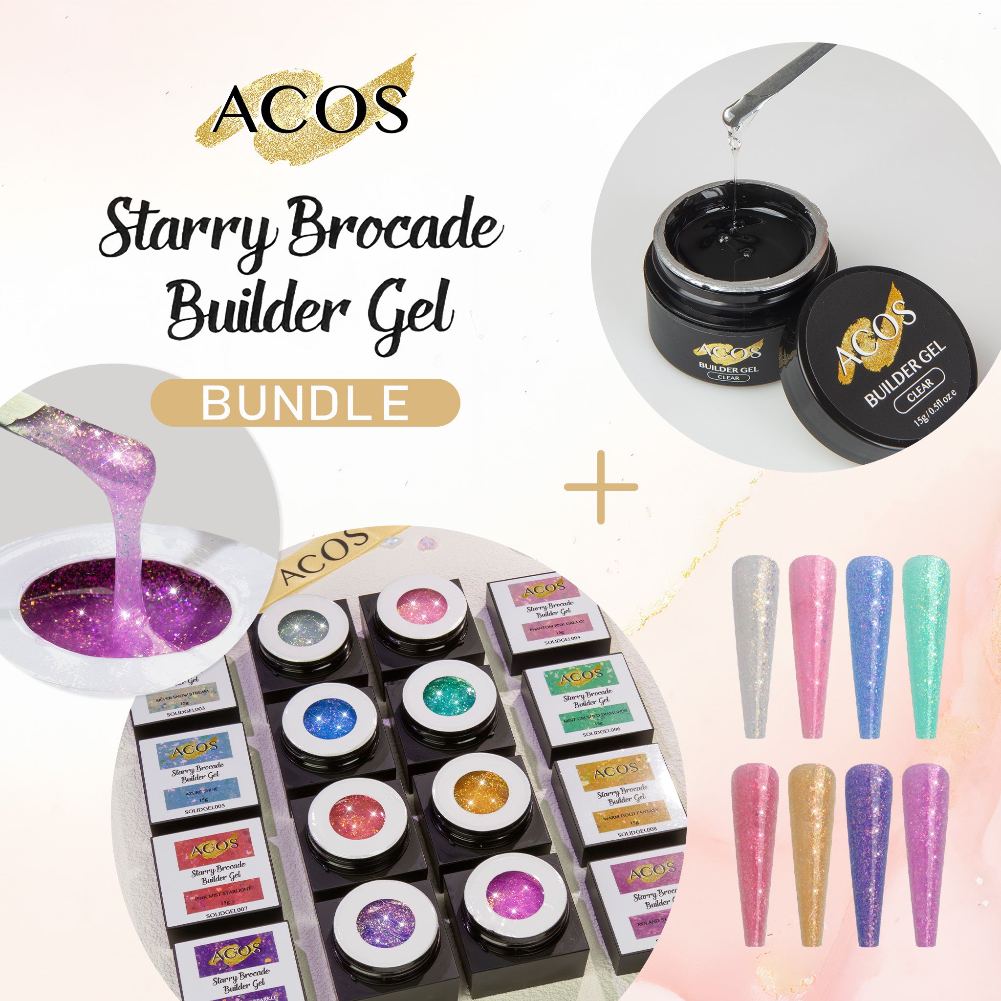 ACOS Builder Gel in a jar Collection Kit (9 Colours) - Lashmer