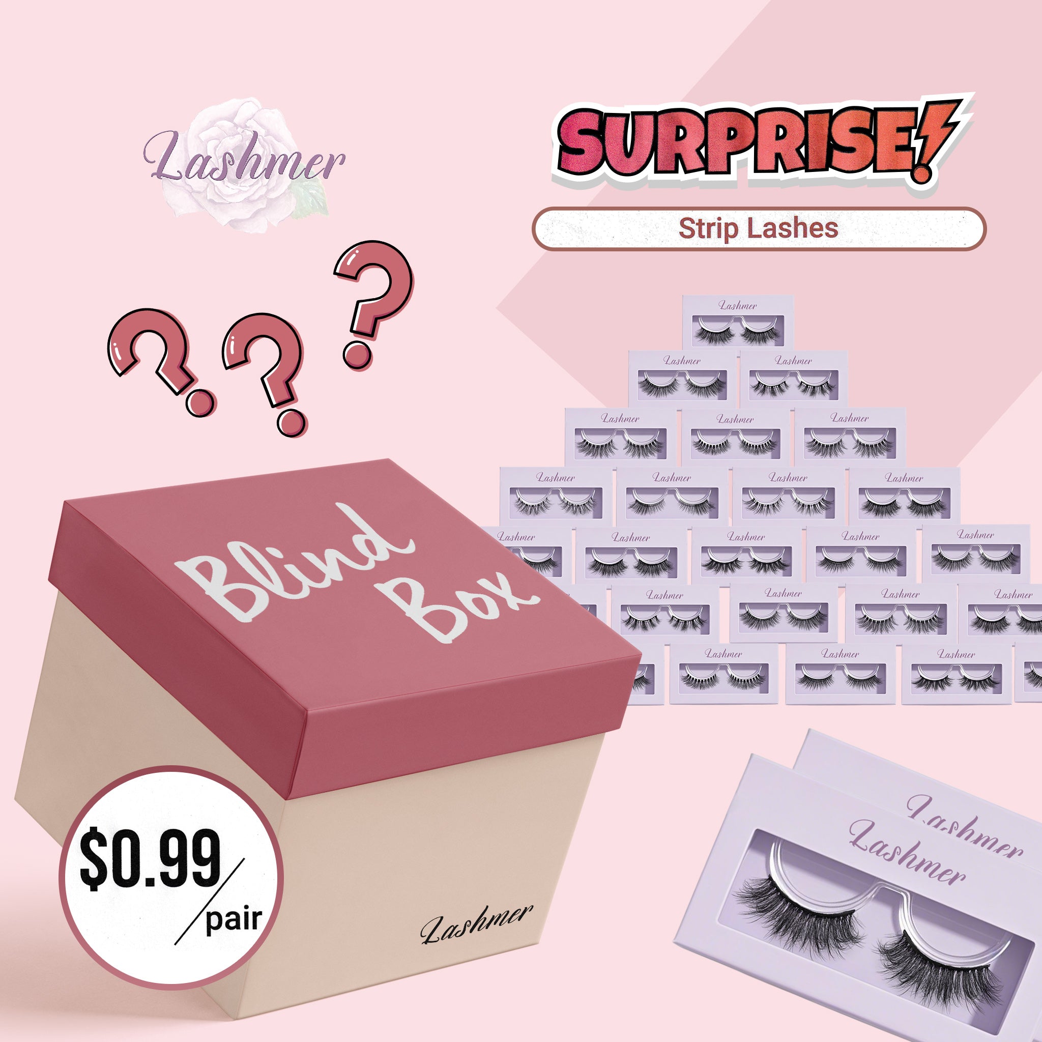 Blind Box (Strip Lashes)--30 packs - Lashmer
