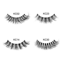 100% Premium Vegan Strip lashes--Clear Band (Mega ) - Lashmer