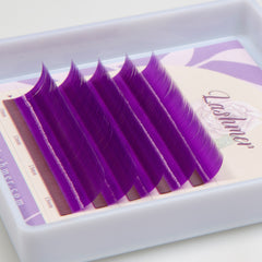 Color Volume lashes Sampler -- VIOLET Colour (5 lines) - Lashmer