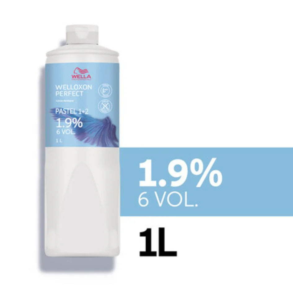 Wella Welloxon Pastel 1.9 % Creme Developer 1 Litre (Professional Use Only) - Lashmer