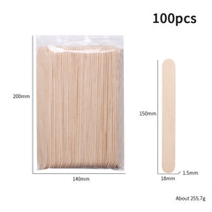 Wooden Wax Applicators – Large (Qty: 100) - Lashmer