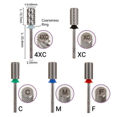 ACOS 6.6mm Large Barrel Straight Cut Tungsten Carbide Nail Drill Bits - Lashmer