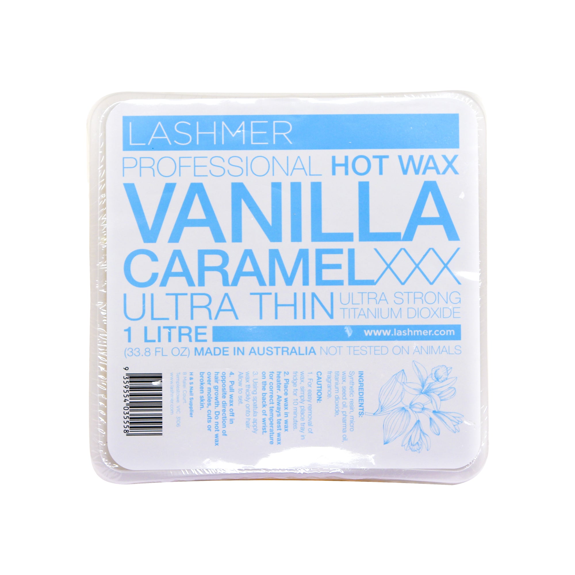 Lashmer Professional Natural Hot Wax / 1 Litre_Vanilla Caramel - Lashmer