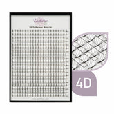 XL tray-Long Stem Premade Fans | Lashmer | C, D Curl--4D - 20 Lines - 440 Fans, Ultra Black - Lashmer