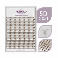XL tray-Brown 5D Premade fans Short Stem | Lashmer - Lashmer