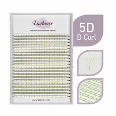 XL tray-Green 5D Premade fans Short Stem | Lashmer - Lashmer