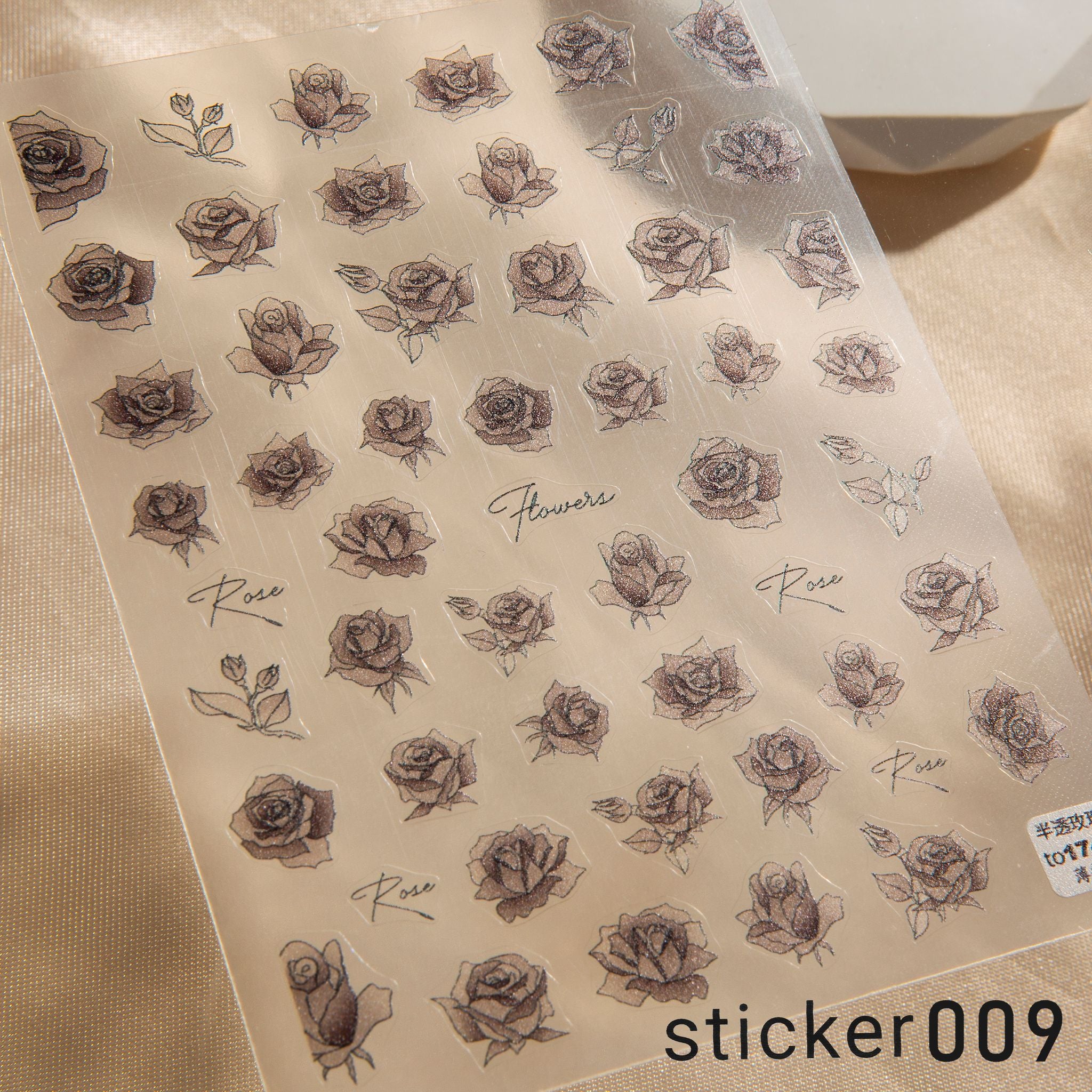 ACOS Nail Art Stickers -- Flowers #009 - Lashmer