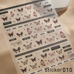 ACOS Nail Art Stickers -- Butterfly #001 - Lashmer