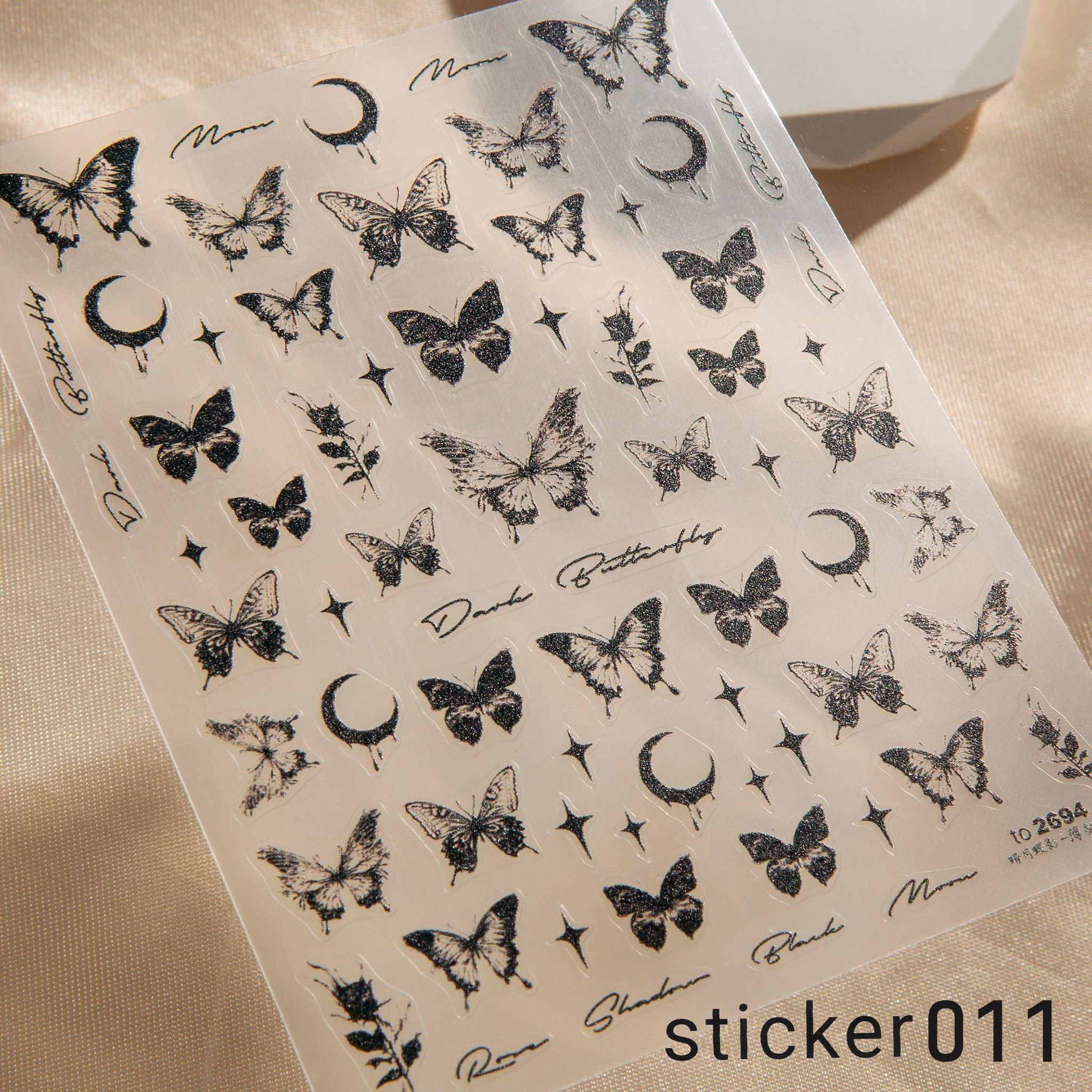 ACOS Nail Art Stickers -- Butterfly #002 - Lashmer