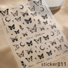 ACOS Nail Art Stickers -- Butterfly #002 - Lashmer