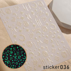ACOS Nail Art Stickers -- Night #003 - Lashmer
