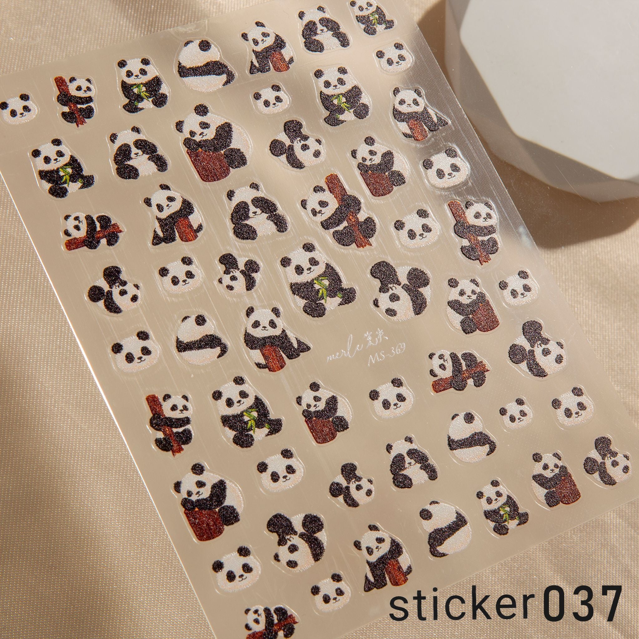 ACOS Nail Art Stickers -- Panda - Lashmer
