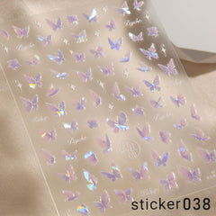 ACOS Nail Art Stickers -- Butterfly #005 - Lashmer