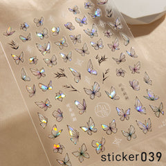ACOS Nail Art Stickers -- Butterfly #006 - Lashmer