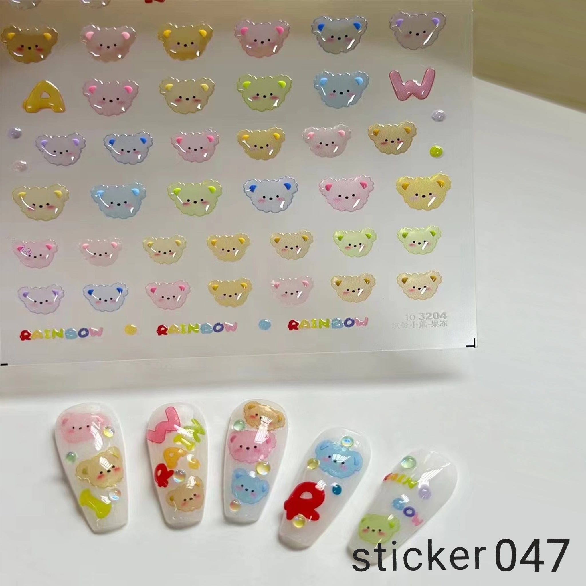 ACOS Nail Art Stickers -- Jelly Style #001 - Lashmer