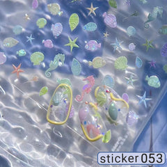 ACOS Nail Art Stickers -- Marine Life Series #001 - Lashmer