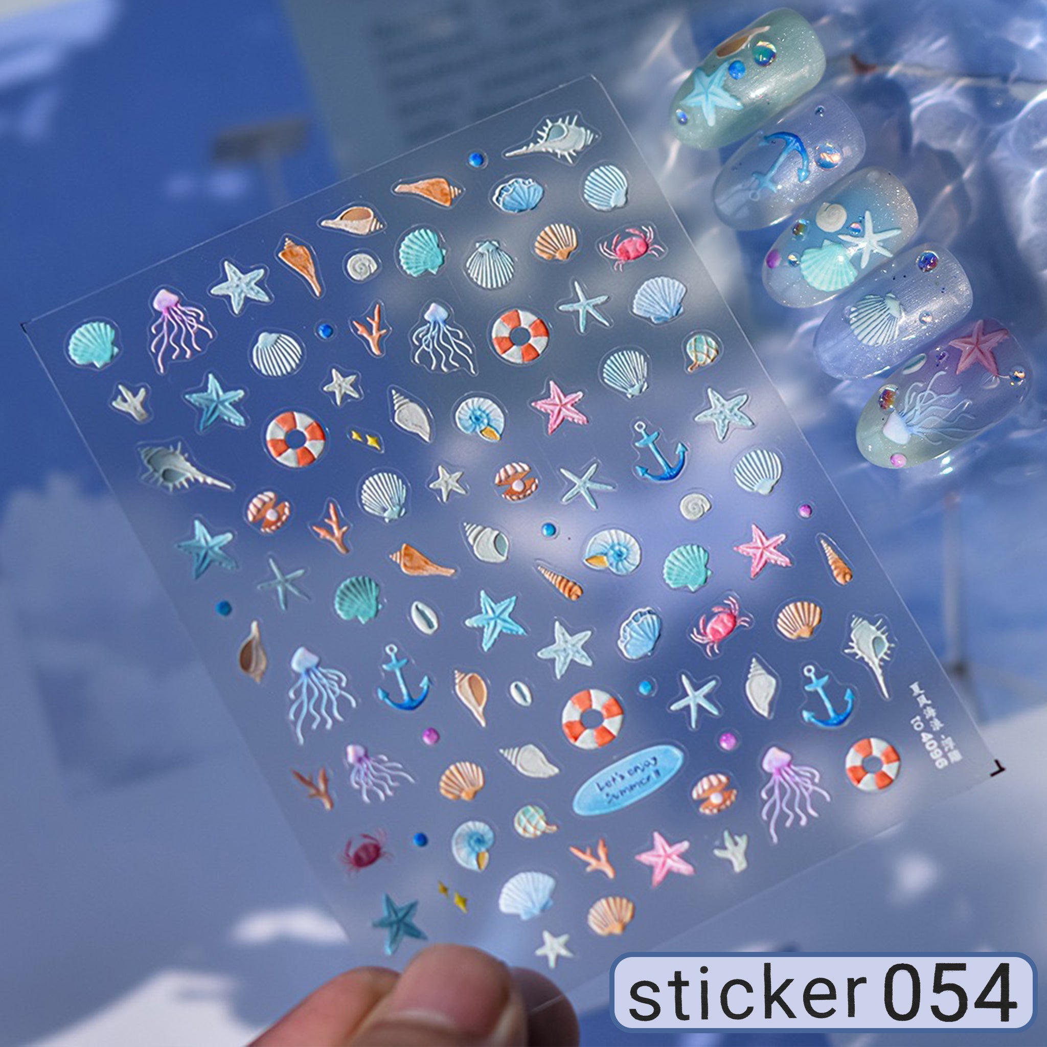 ACOS Nail Art Stickers -- Marine Life Series #002 - Lashmer