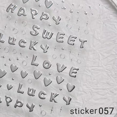ACOS Nail Art Stickers -- Letter #001 - Lashmer