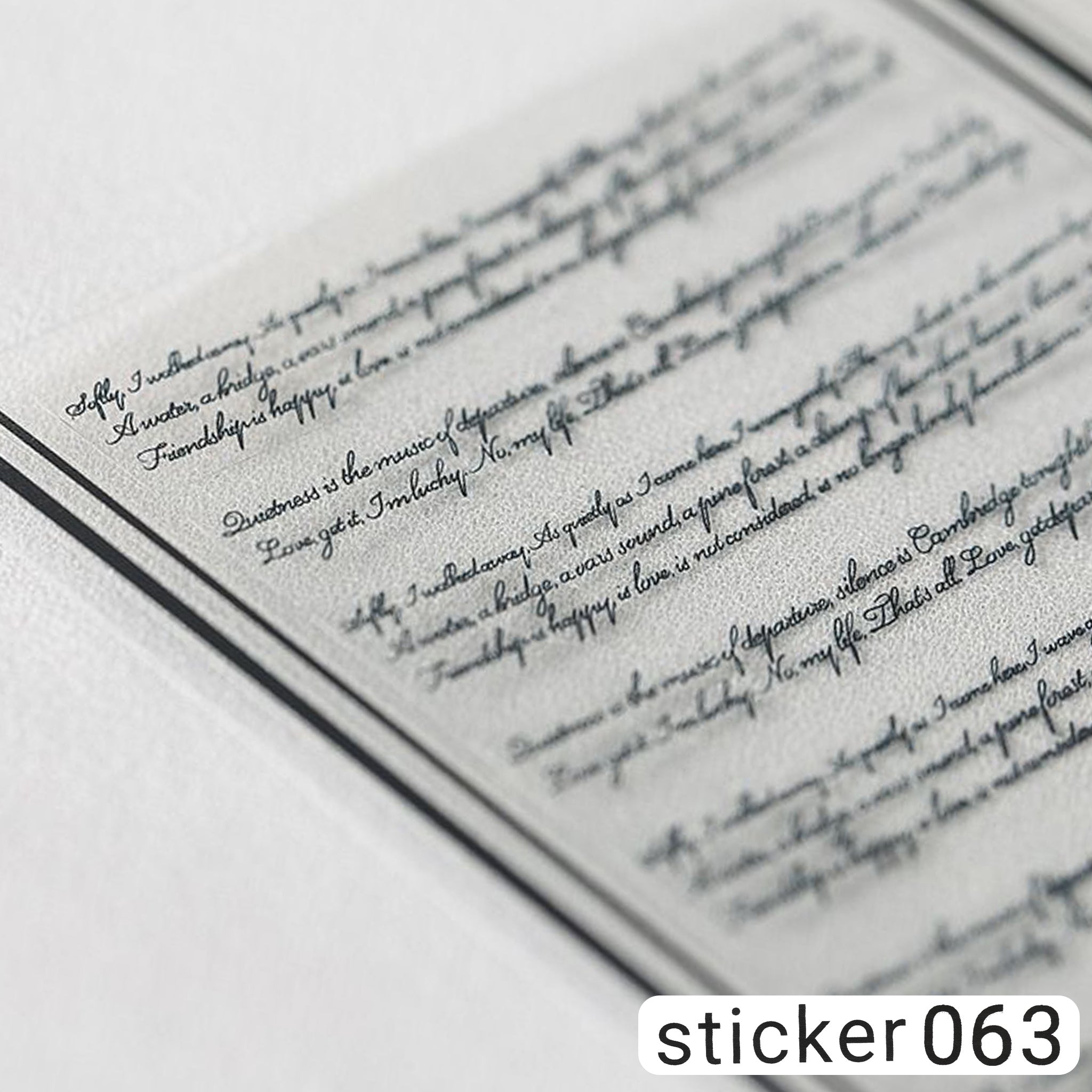 ACOS Nail Art Stickers -- Letter #003 - Lashmer