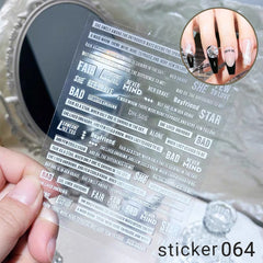 ACOS Nail Art Stickers -- Letter #004 - Lashmer
