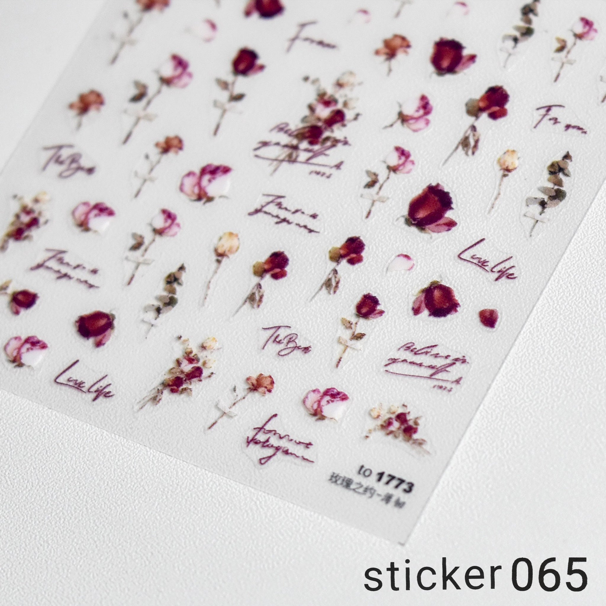 ACOS Nail Art Stickers -- Flowers #011 - Lashmer