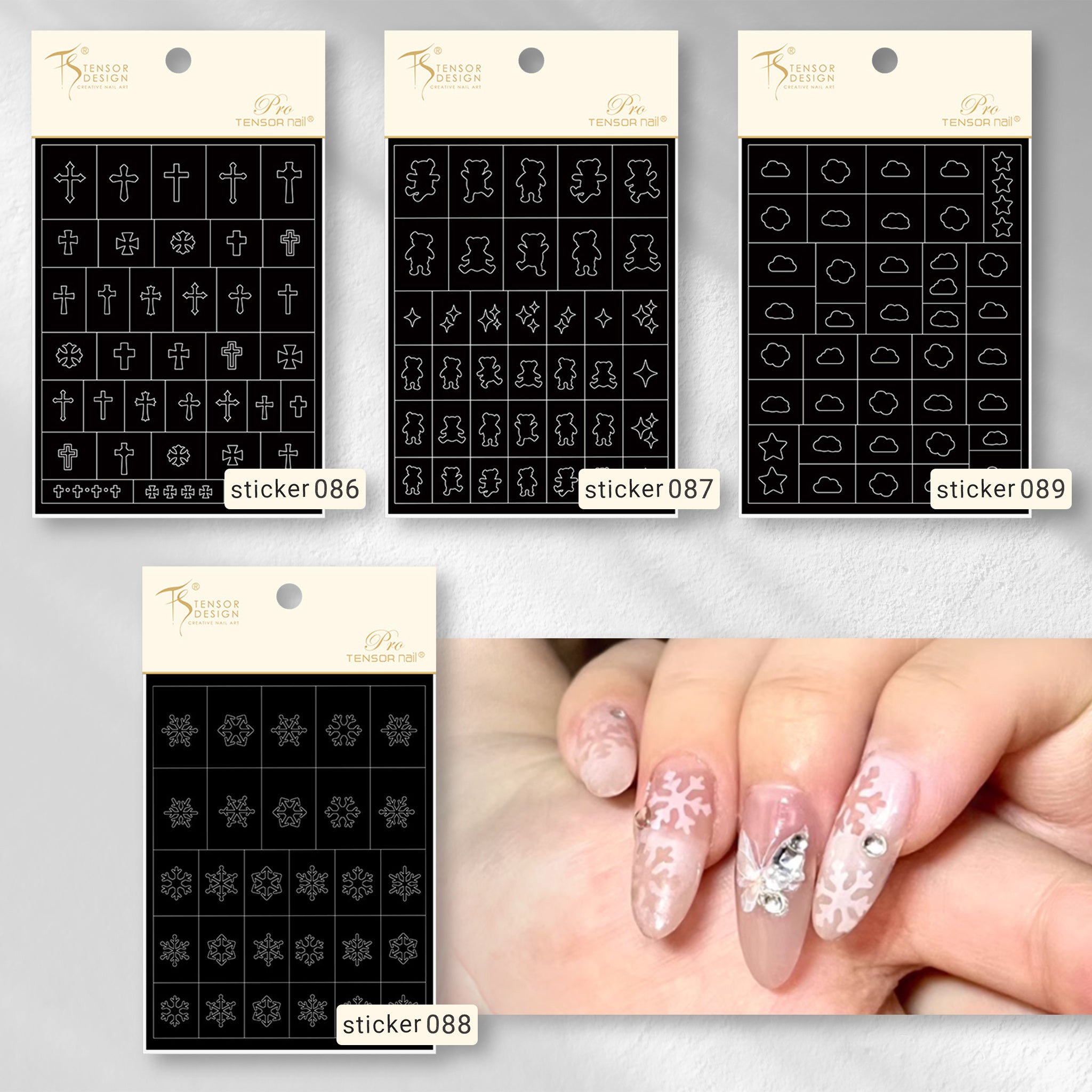 ACOS Nail Art Stickers -- Multi Shape - Lashmer