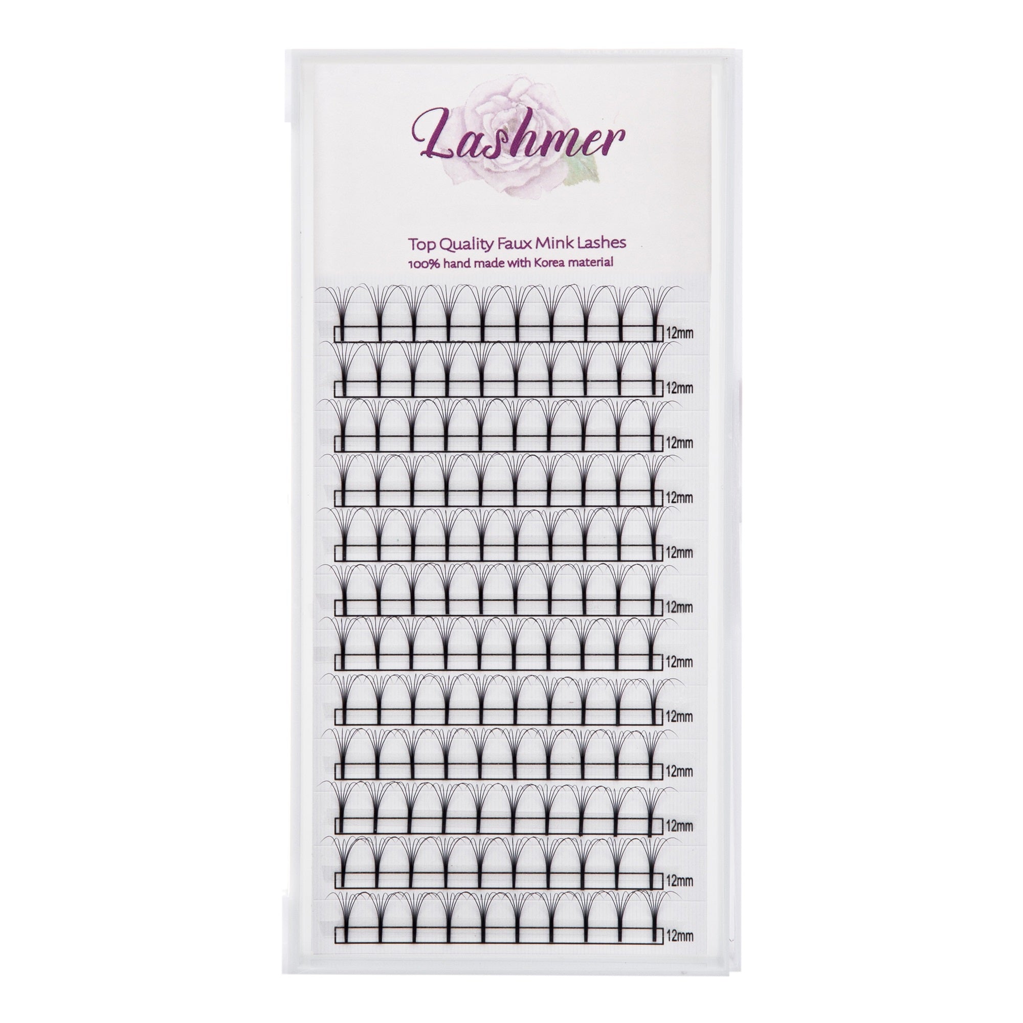 B Curl Long Stem premade Fans(3D, 4D, 5D, 6D) - Lashmer Nails&Eyelashes Supplier