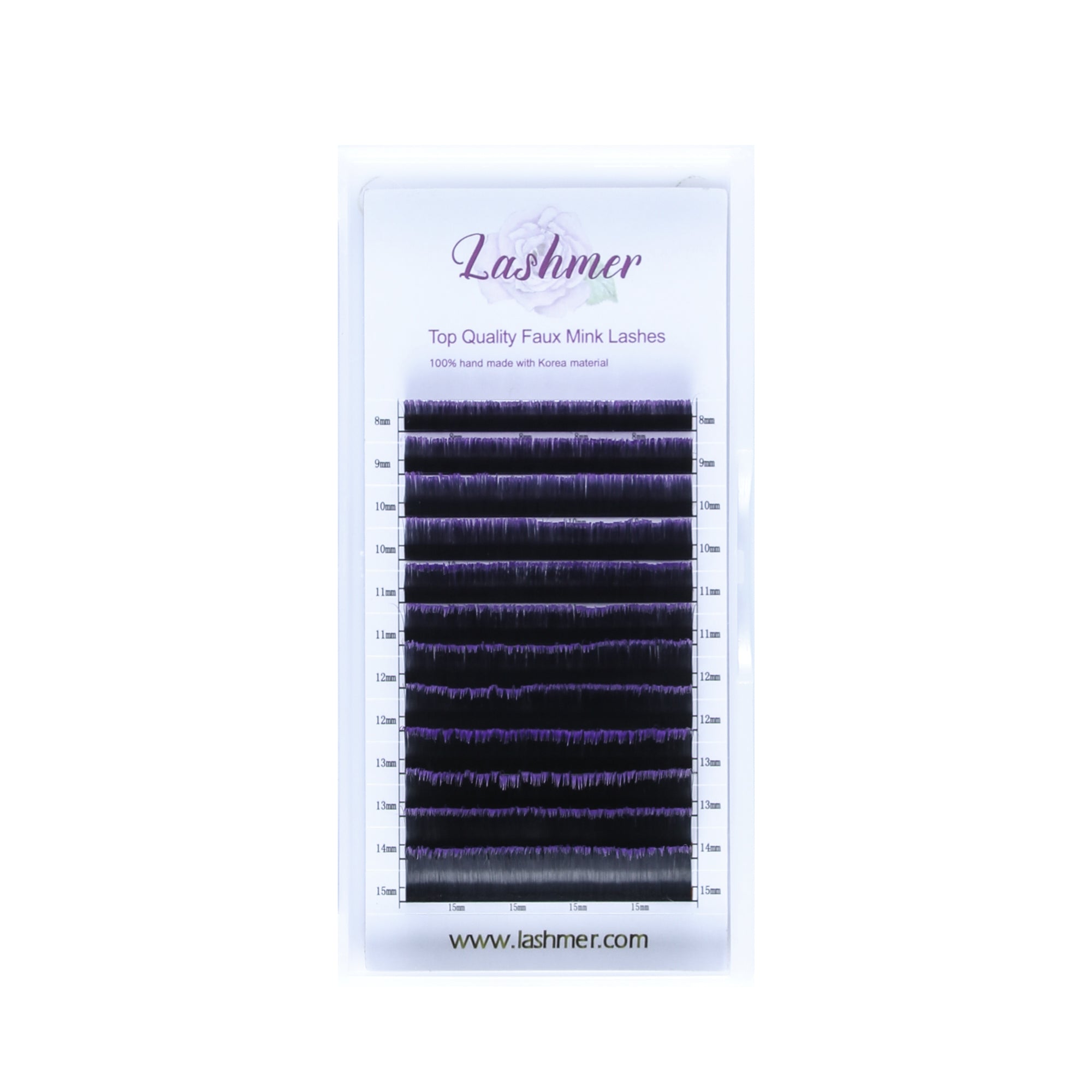Purple Fast and Easy Fans Eyelashes D Curl (0.07) - Lashmer Nails&Eyelashes Supplier