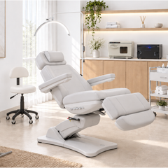 Warm Minimalist lash studio fitout package styled room