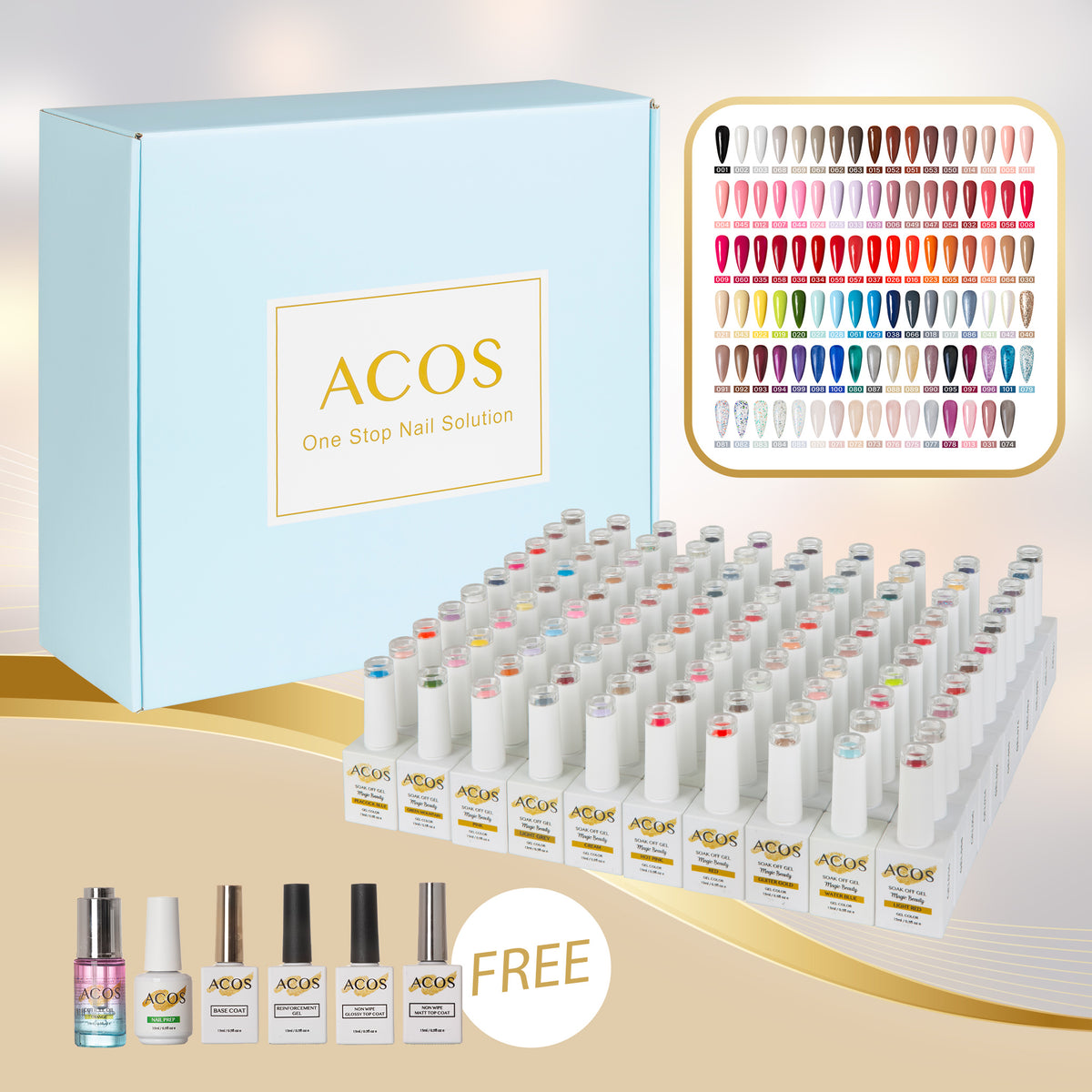 ACOS Gel Polish Kit 101 Colours - Lashmer