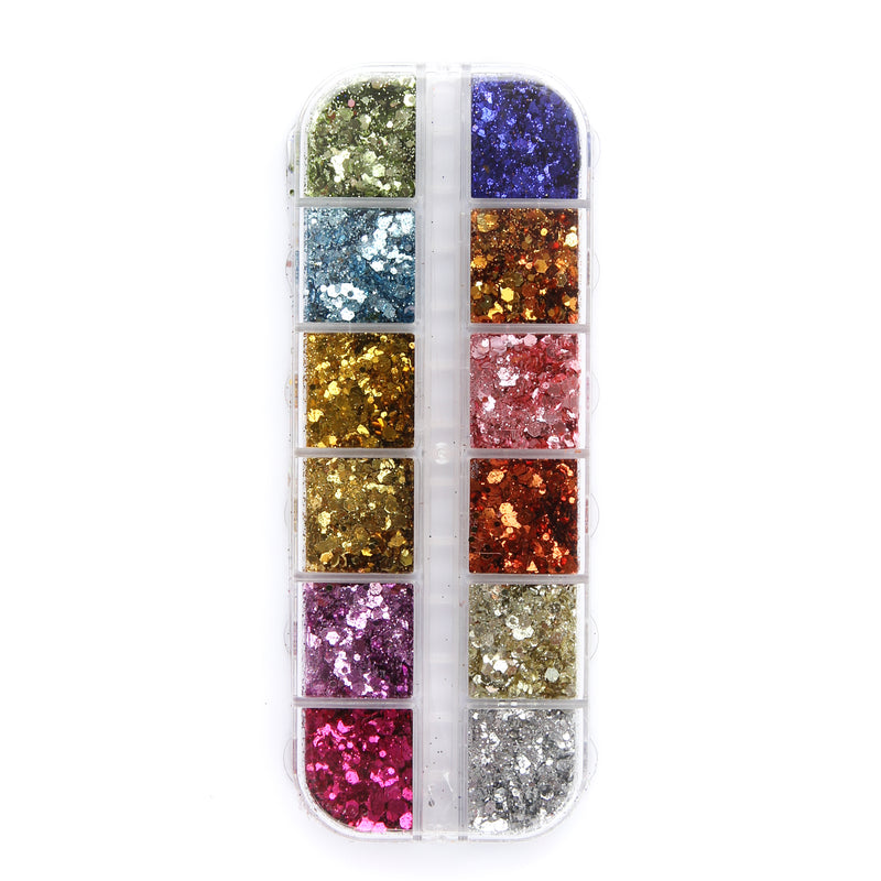 Chameleon Sequins Mix Colours Nail Art Tray - Lashmer