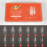 ACOS Soft Gel Nail Tips (Full Tip Coverage) -Coffin Shape (312pcs/box) - Lashmer