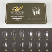 ACOS Soft Gel Nail Tips (Full Tip Coverage) - STILETTO Shape (312pcs/box) - Lashmer