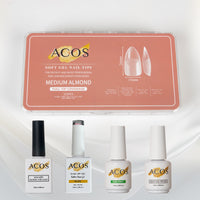 ACOS Soft Gel Press On Nail Kit (Rubber base Gel) - Lashmer