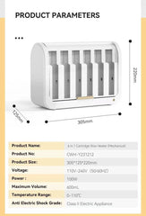Multi-Function Wax Heater Holds 6 - Lashmer