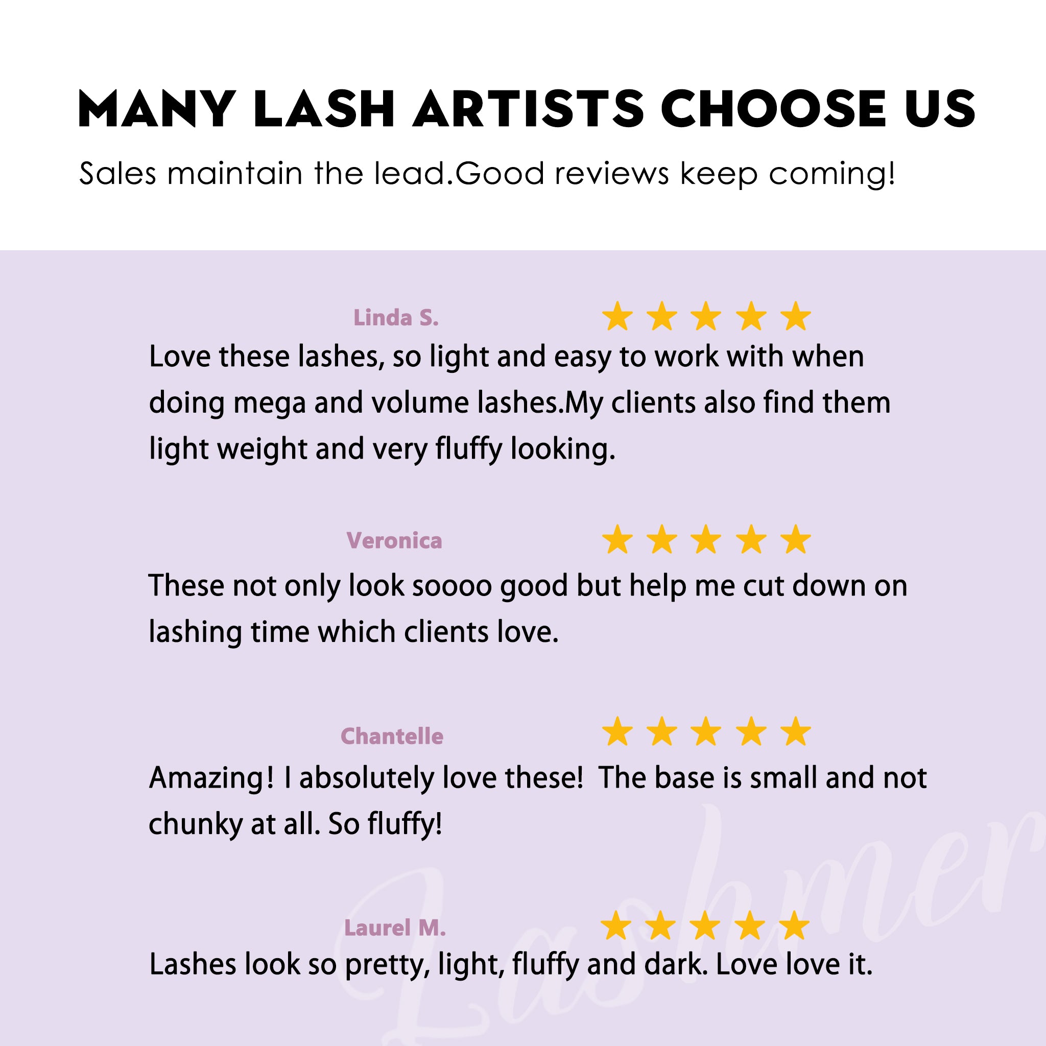 XL tray-Short Stem Premade Fans | Lashmer | C, D Curl--5D (thickness 0.05)- 20 Lines - 560 Fans, Ultra Black - Lashmer