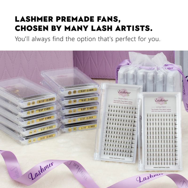 Lashmer Premade Fans Sampler — 6x Mixed Trays