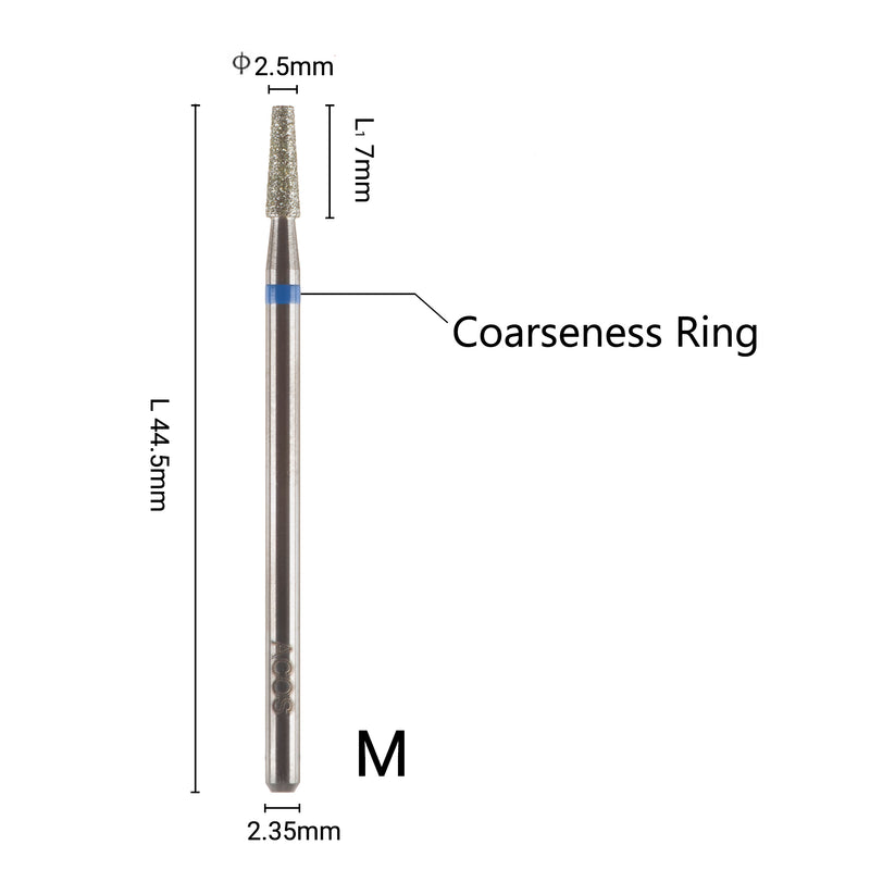 ACOS Tapered Shape  manicure Drill Bits (Medium) - Lashmer