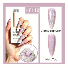 ACOS HEMA-free gel polish in Shimmer Glitter Pink, colour 112
