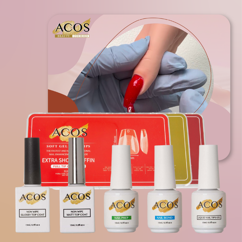 ACOS Soft Gel Press On Nail Kit (5 bottles) - Lashmer