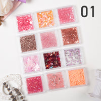 ACOS Mixed Shape & Colour Shells & Pearls Nail Decoration - Lashmer