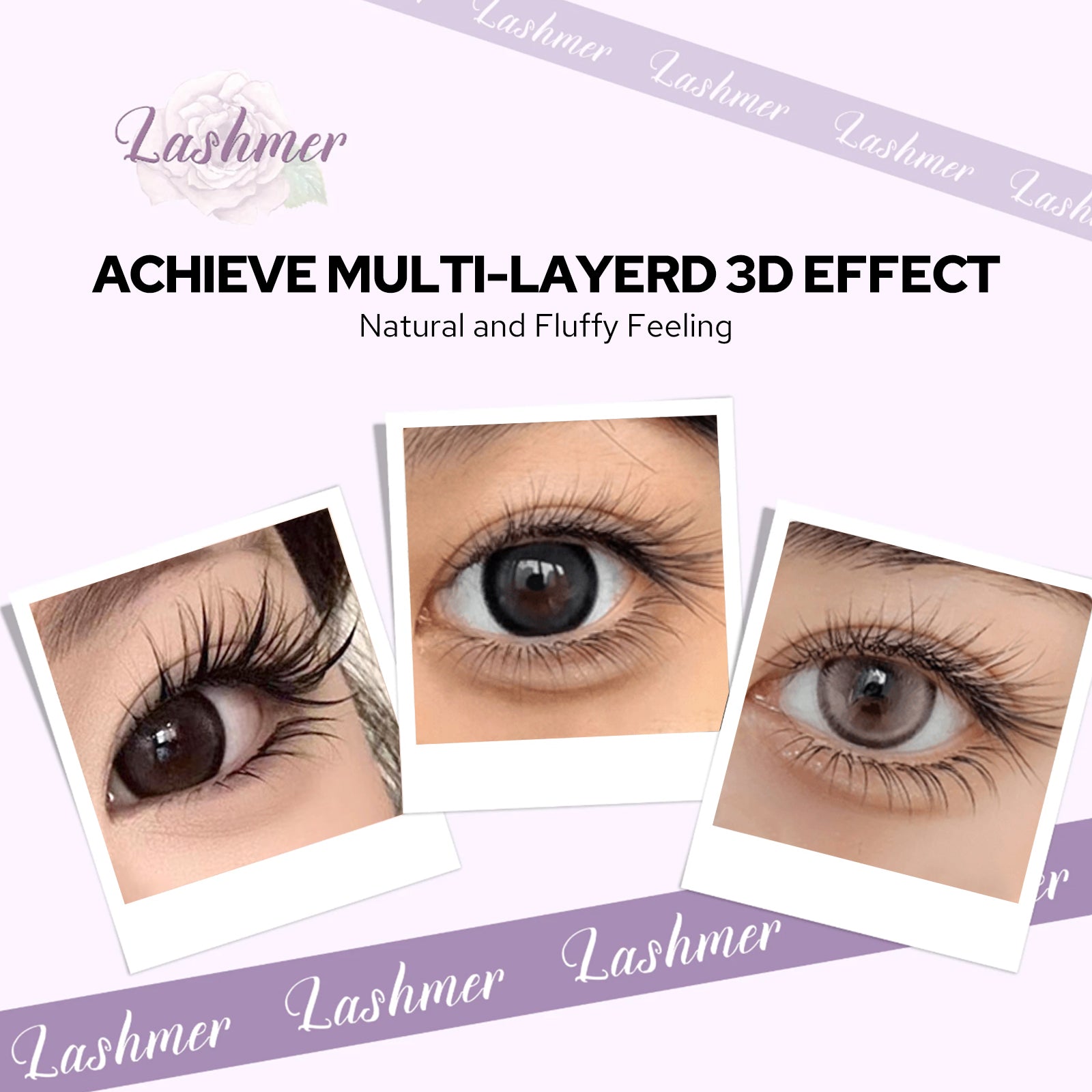 Lashmer 3D Camellia Lashes Mix Tray (20 Lines) - Lashmer
