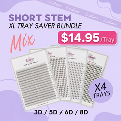 Lashmer Short Stem XL Tray Saver Bundle - X4 trays [$14.95/Tray]